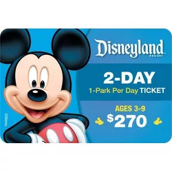 2-Day 1-Park Per Day Ticket $270 Gift Card (Ages 3-9)