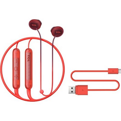 TCL Sunset Orange Wireless In-ear Bluetooth Headphones with Mic - SOCL200BTOR - Stereo - Wireless - Bluetooth - 32.8 ft - 32 Ohm - 15 Hz - 22 kHz