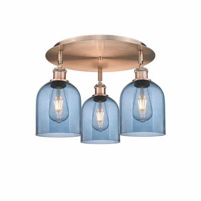 Bella - 3 Light Flush Mount In Industrial Style-10.5 Inches Tall and 17.25 Inches Wide