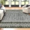 Modern Geometric Bordered Area Rug Non Slip Non Shedding Rug Soft Low Pile Floor Carpet Washable Thin Rug, Contemporary Distressed Rug - 4 of 4