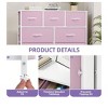 Dresser with 9 Drawers - Fabric Storage Tower, Organizer Unit for Living Room, Hallway, Closets & Nursery - Sturdy Steel Frame, Wooden Top,Pink - 3 of 4