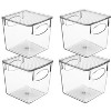 Sorbus Clear Plastic Container Bins W/ Lids (Small 4 Pack) - image 3 of 4