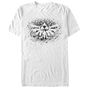 Men's Nintendo Legend of Zelda Triforce Paint Splatter Print T-Shirt - 1 of 4