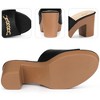 Perphy Women's Open Toe Chain Decor Platform Block Heel Slides Sandals - 3 of 4
