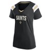 NFL New Orleans Saints Women's Authentic Mesh Short Sleeve Lace Up V-Neck  Fashion Jersey - S