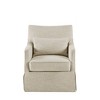 Martha Stewart London Skirted Swivel Chair Textured Beige: Farmhouse Style, Polyester Upholstery, Wood Frame - 2 of 4