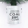 LuxenHome 4Ft Artificial Flocked Fir Christmas Tree Potted with Battery-Operated Lights Green - 3 of 4