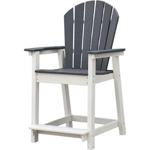 BI&SEA outdoor high Adirondack chair,terrace bar high back stool,400 pounds,widened armrests,garden all-weather outdoor balcony chair - 1 of 4
