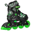 Roller Derby Stryde Lighted Boy's Adjustable Inline Skate - Black/Green (11-1) - image 2 of 4