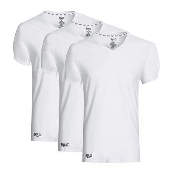 Everlast Men’s 3 Pack V-Neck Essential Undershirt Tagless Breathable Mens T Shirt