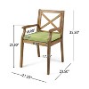 NicBex Patio Dining Chairs Set of 2,Modern Outdoor Chairs with 2 Water-Resistant Cushions,Kitchen Chairs for Dining Room,Patio - 3 of 4