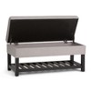 NicBex Modern 2-Tier Tufted Button Ottoman Bench Shoe Bench with Open Storage Shelf,Solid Wood Storage Bench for Entryway,Living Room - 2 of 4