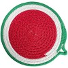 Home Mart Goods Red Green Extra Thick Woven Trivet Round Placemats Hot Potholder Mat Heat Resistant - 9.8"x9.8"(Pack of 4) - 2 of 4
