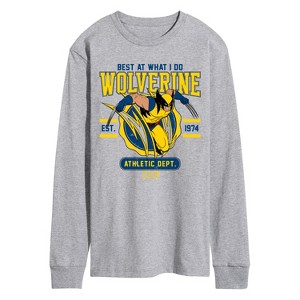 Men's - Marvel - Collegiate Scratch Long Sleeve Graphic T-Shirt - 1 of 3