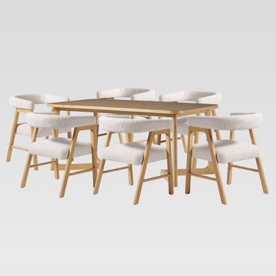 Saracina Home 7pc Rectangle Dining Table Set with Solid Wood Chairs