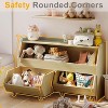 Petrimins  Toy Storage Organizer for Kids, Toy Storage Cabinet with Drawers, Boys and Girls Toy Shelf with Wheels, Kids Bookshelf for Bedroom - 4 of 4