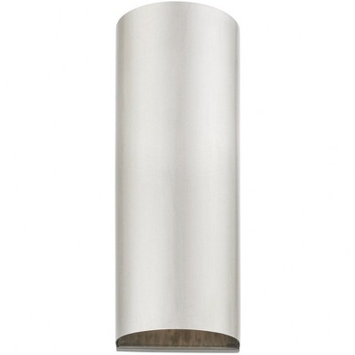 Bond Brushed Nickel Half Cylinder Outdoor Wall Sconce