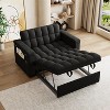 KWPZQEB 65" 3-in-1 Folding Convertible Sofa Bed, Pullout Sofa, Modern Double Sofa with Hidden Storage & Side Pocket, Loveseat for Living Room - 3 of 4