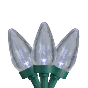 Northlight 50 Pure White LED C7 Mini Christmas Lights, 20.25 ft Green Wire - 1 of 3