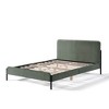 Okak Queen Size Primary Bedroom Bed Frame with Corduroy/Linen Upholstered Headboard,Modern Platform Bed No Box Spring Needed - 4 of 4