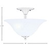 Toltec Lighting Any 2 - Light Flush Mount in  Chrome with 16" White Marble  Shade - 2 of 2