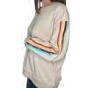 Women's Rainbow Sequined Long-sleeve Sweatshirt - JADE BY JANE - 3 of 3