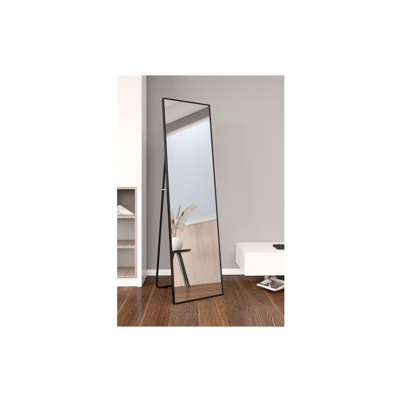 Bowen 64.17 in. H x 21.26 in. W Oversized Rectangle Aluminum Frame Full-Length Mirror-The Pop Home, 4 of 6