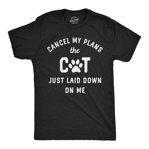 Мужские футболки Crazy Dog T-Shirts, Inc. Mens Funny T Shirts Cancel My Plans The Cat Just Laid Down On Me Sarcastic Graphic Novelty Tee for Men - Crazy Dog Men's T Shirt For Cat Lovers XXL