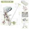 Aukfa 7-in-1 Tricycle, Foldable design, adjustable handle/seat, retractable canopy & removable pedals/guardrail, for 1-6 Years Old Boys & Girls Gift - 4 of 4