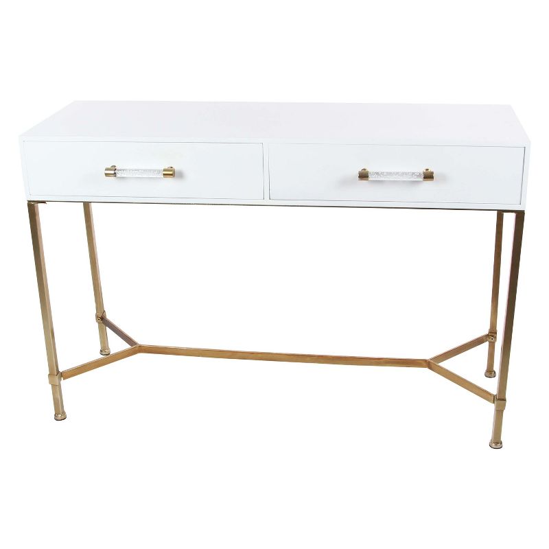 Metal and Wood Rectangular Console Table Olivia &#38; May, 3 of 10