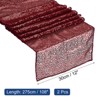 Unique Bargains Party Wedding Polyester Flexible Cutting Delicate Edges Sequin Table Runner 2 Pcs - 2 of 3