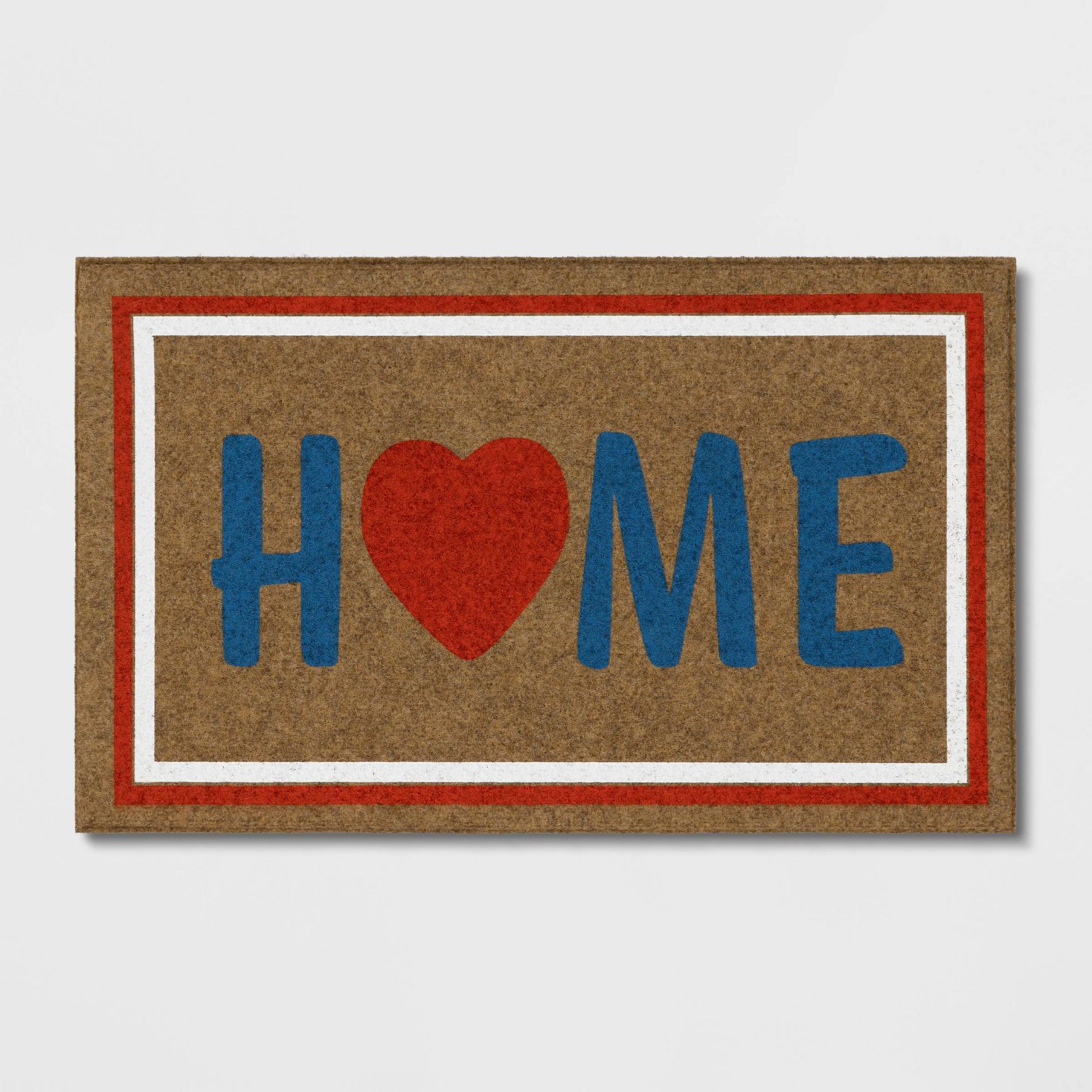 1'6"x2'6" Americana Home + Heart Faux Coir Outdoor Doormat - Sun Squad™