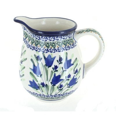 Blue Rose Polish Pottery Blue Tulip Small Pitcher