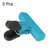 Unique Bargains Plastic Stainless Steel Storage Clips for Food Bag Sealing Paper File Photo 5 Pcs - 3 of 4