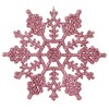 Northlight 24ct Glitter Snowflake Christmas Ornament Set 4" - Mauve Pink - 2 of 3