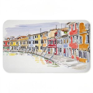 Stupell Industries Quaint Coastal Town Buildings Printed Anti-Fatigue Floor Mat, design by Tim Coffey, 30"x18" - 1 of 4