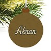 University of Akron Secondary Wood Christmas Tree Holiday Ornament - 4 of 4