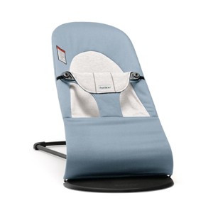 BabyBjörn Bouncer Balance Soft Woven/Jersey, Blue/Gray - 1 of 3