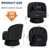 Modern Swivel Barrel Accent Chair, 360 Degree Velvet Upholstered Armchair, Striped Backrest, Comfy Lounge Chair for Living Room Bedroom Reading Nook - 3 of 4