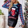 Clearlove Women’s Christmas Pullover Sweater - Sparkling Boot Motif & Textured Knit for Seasonal Celebrations - 2 of 4