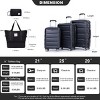 5 Piece Hard Shell Luggage Set with TSA Lock and Spinner Wheels Lightweight Expandable Travel Bags - Cuddlewood - 4 of 4