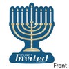 Big Dot of Happiness Happy Hanukkah - Shaped Fill-in Invitations - Chanukah Invitation Cards with Envelopes - Set of 12 - 2 of 4