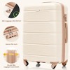 Luggage Set, 20+24+28 inch Hard Shell Suitcase with USB Port and Spinner Wheels -ModernLuxe - 4 of 4