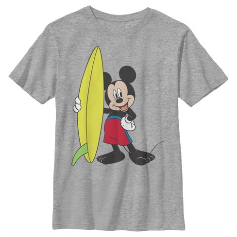 Old Navy Gray Surfing Mickey Mouse T Shirt Mens Size Large - beyond exchange