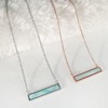 Clotth Stainless Steel Opal Pendant Necklace for Women | Geometric Opal Cubic Zirconia Delicate Choker |Opal Necklace with Appeal - 4 of 4