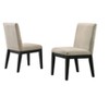 Homy Casa 3-Piece Round Dining Table and Upholstered Chairs Set, Black and Beige – Modern Classic Small-Space Dining - 4 of 4