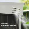 Outsunny Steel Garden Storage Shed, Lean to Shed Outdoor Metal Tool House with Lockable Door & Air Vents for Backyard Patio Lawn, White - 4 of 4