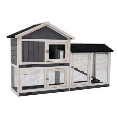 Wooden Rabbit Cage Large Outdoor House With Deeper No Leakage Pull Out ...