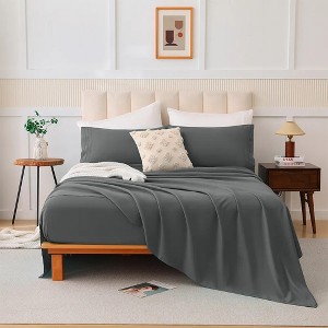 Hachikiko King Size 4-Piece Bed Sheet Set - Cloud-Like Skin-Friendly Cotton Blend Bedding, Soft Breathable All-Season Sheets & Pillowcases - 1 of 4