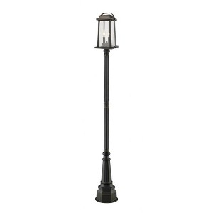 Millworks 14.25" Outdoor Lantern - Black Aluminum, Dimmable, 2 Bulbs, Wet Rated - 1 of 2